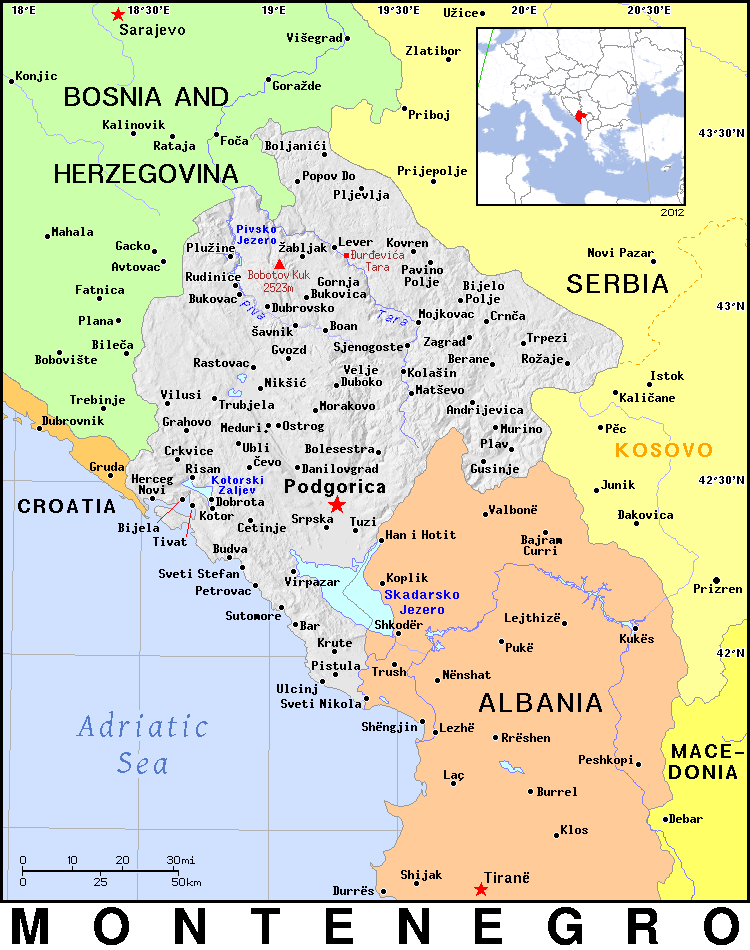 Montenegro detailed