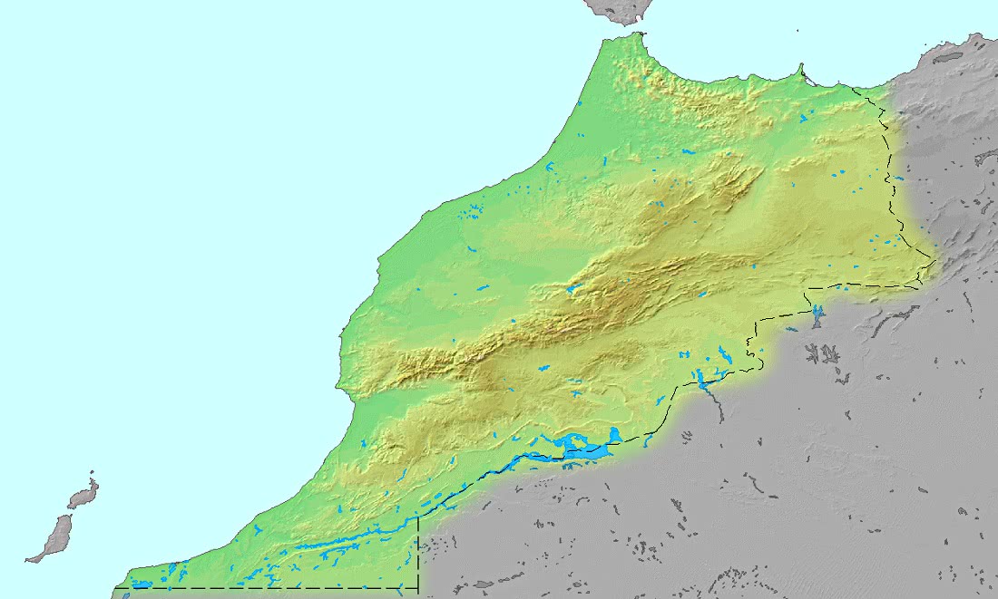 Morocco topographic
