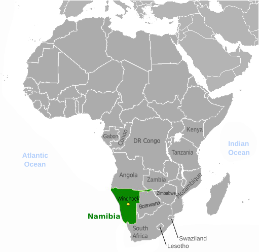 Namibia location label