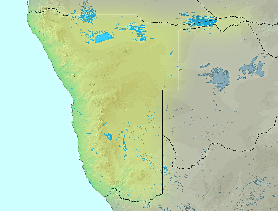 Namibia topographic
