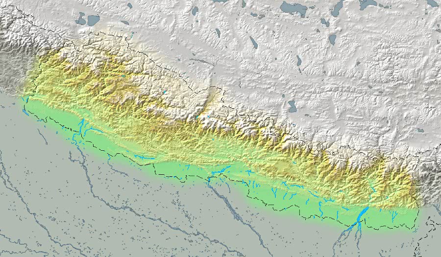 Nepal topographic