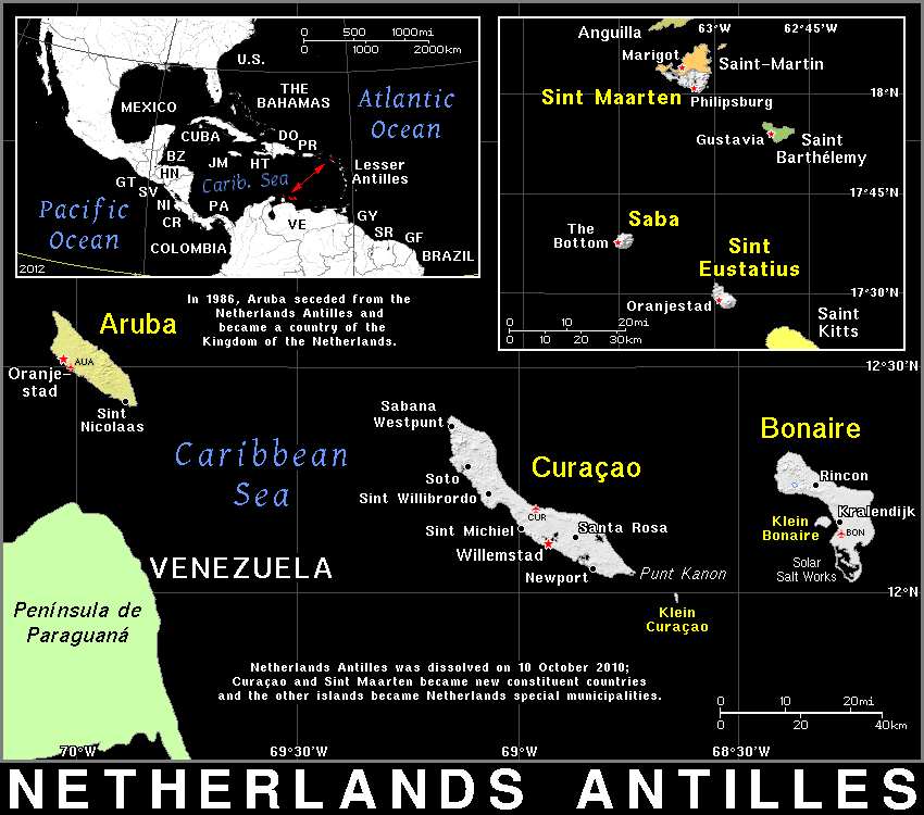 Netherlands Antilles dark detailed