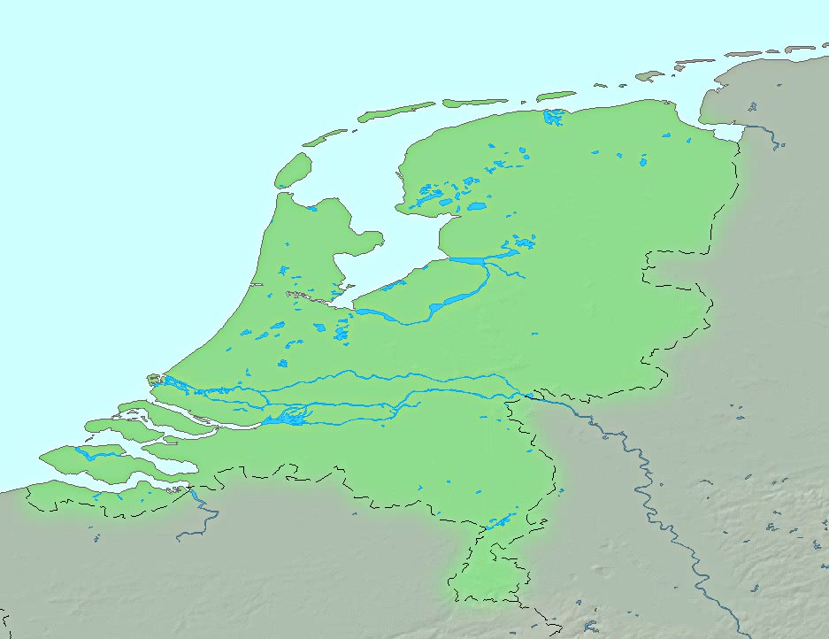 Netherlands topographic
