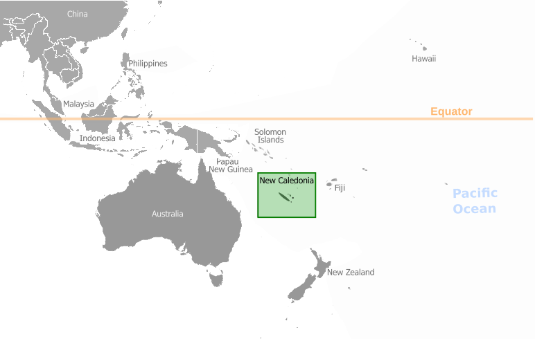 New Caledonia location label