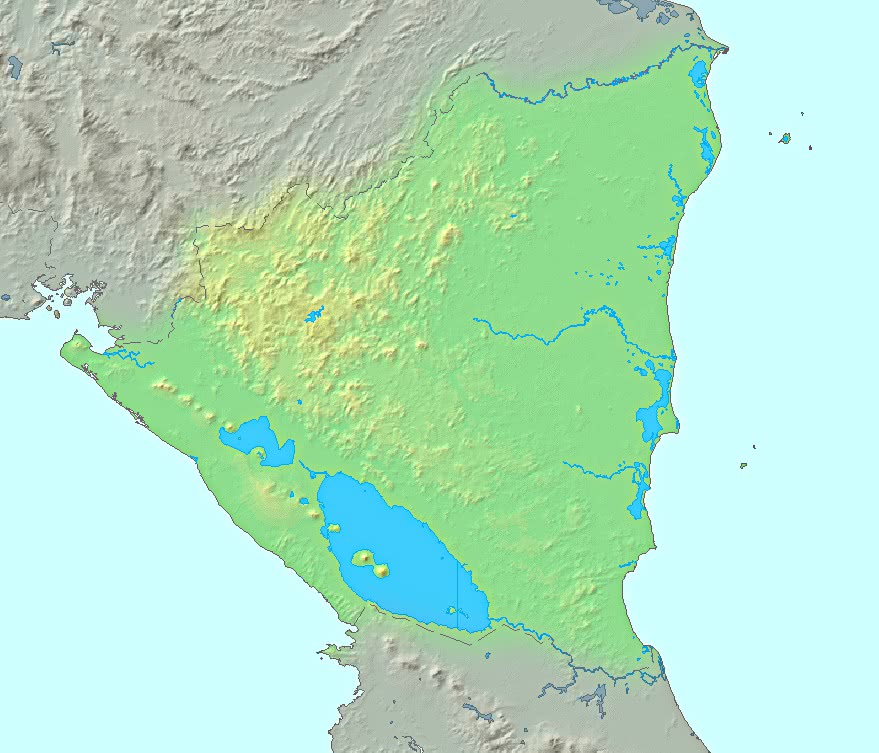 Nicaragua topographic