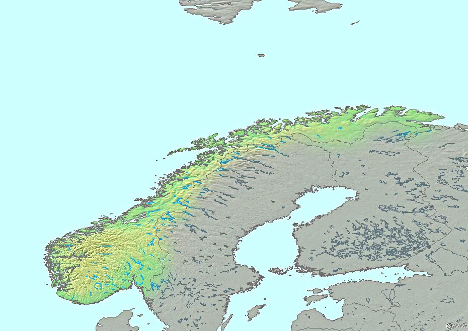 Norway topographic