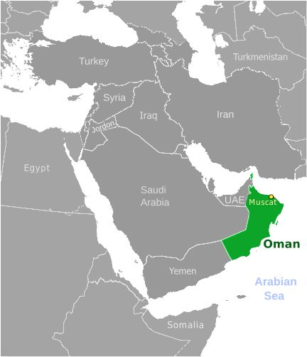 Oman location label