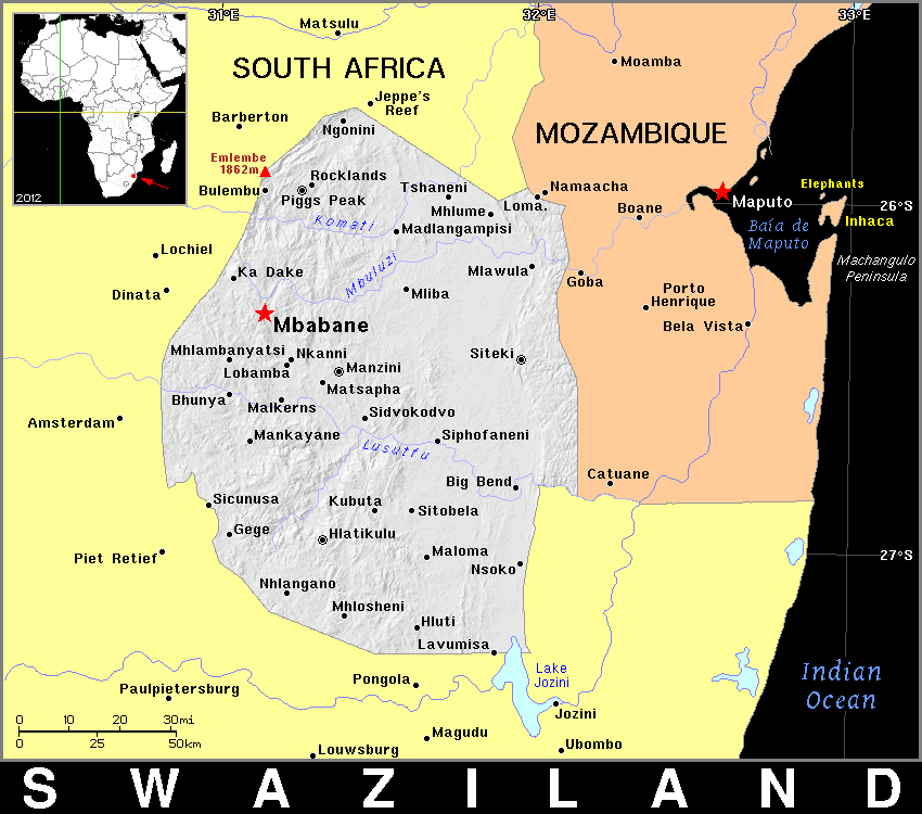 Swaziland dark detailed