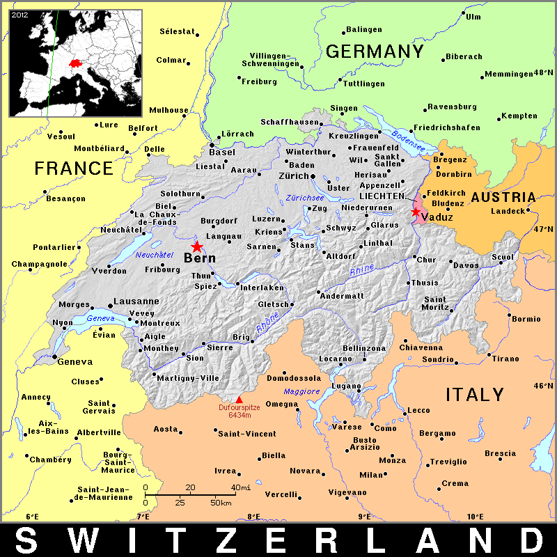 Switzerland dark detailed