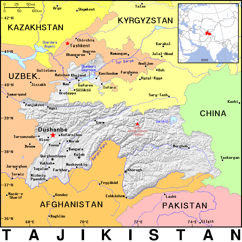 Tajikistan detailed
