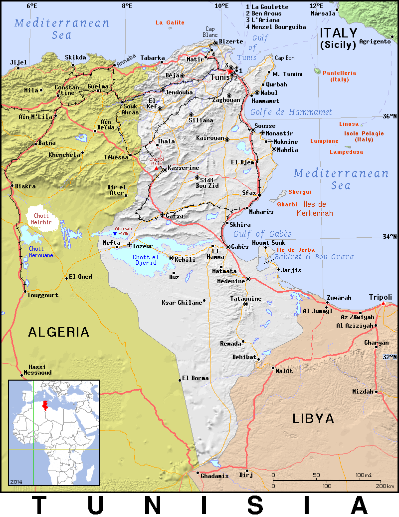 Tunisia detailed 2