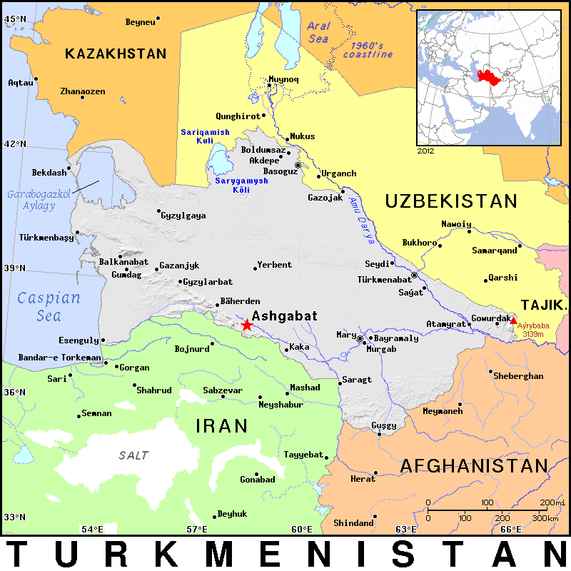Turkmenistan detailed