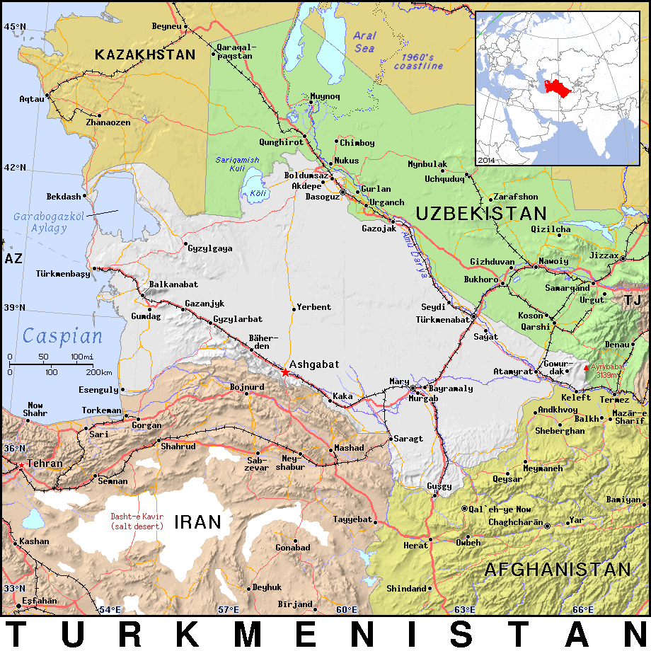 Turkmenistan detailed 2