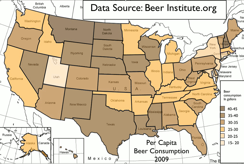 state beer consumption