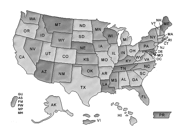 clipart of united states map - photo #49
