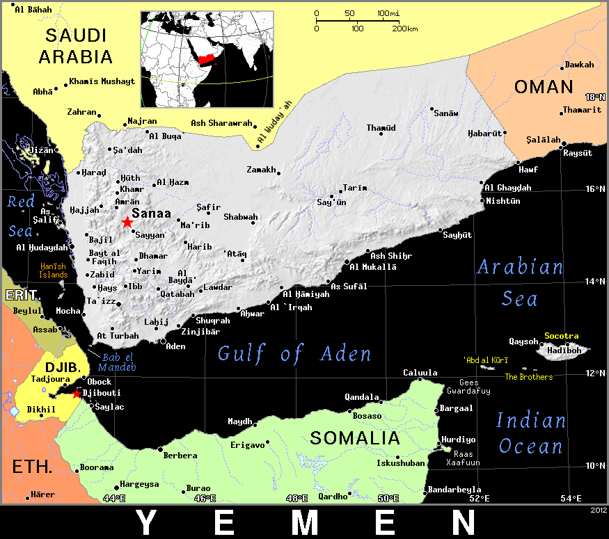 Yemen dark detailed