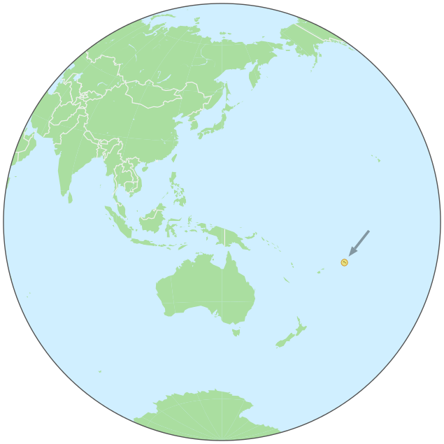 Samoa on globe