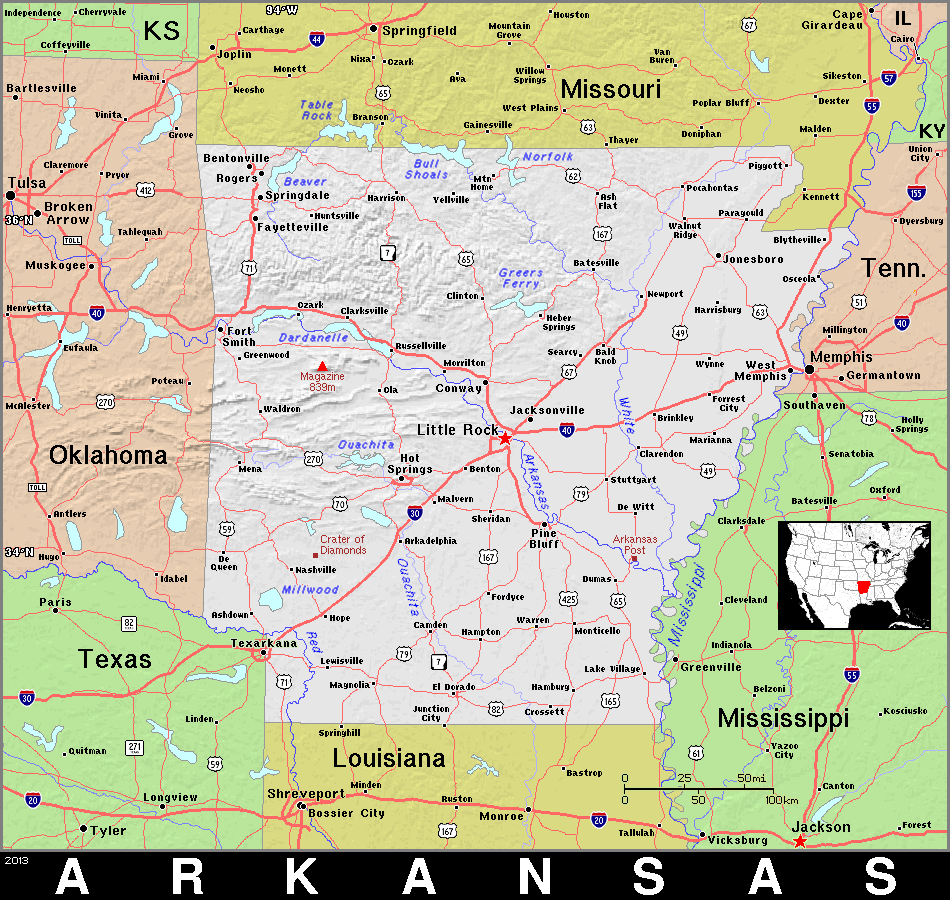 Arkansas topo dark