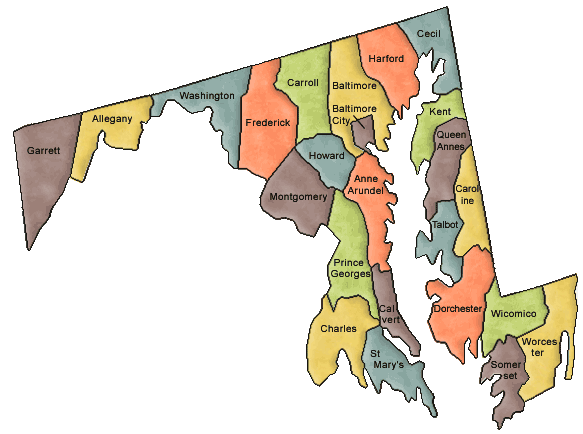 clipart map of maryland - photo #9