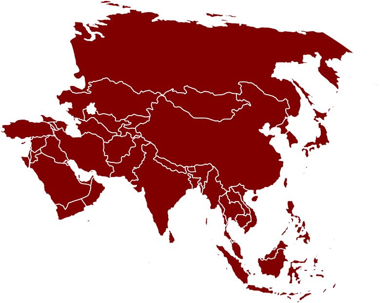 continent asian borders