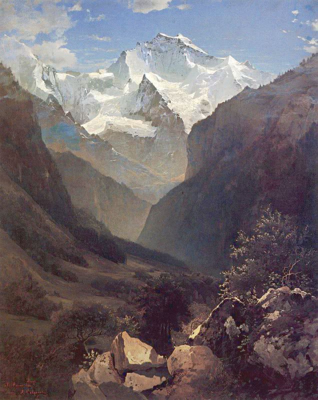 Swiss Alps painting