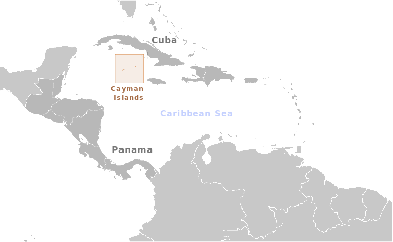 Cayman Islands location label
