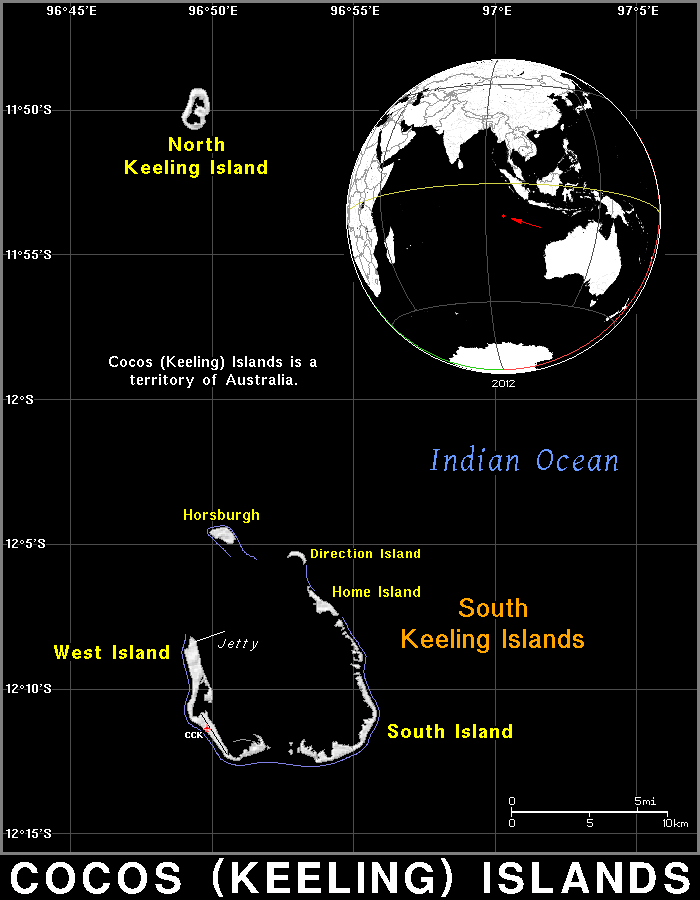 Cocos Islands detailed dark