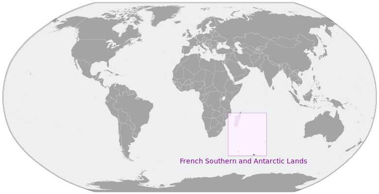 French Southern and Antarctic Lands location label
