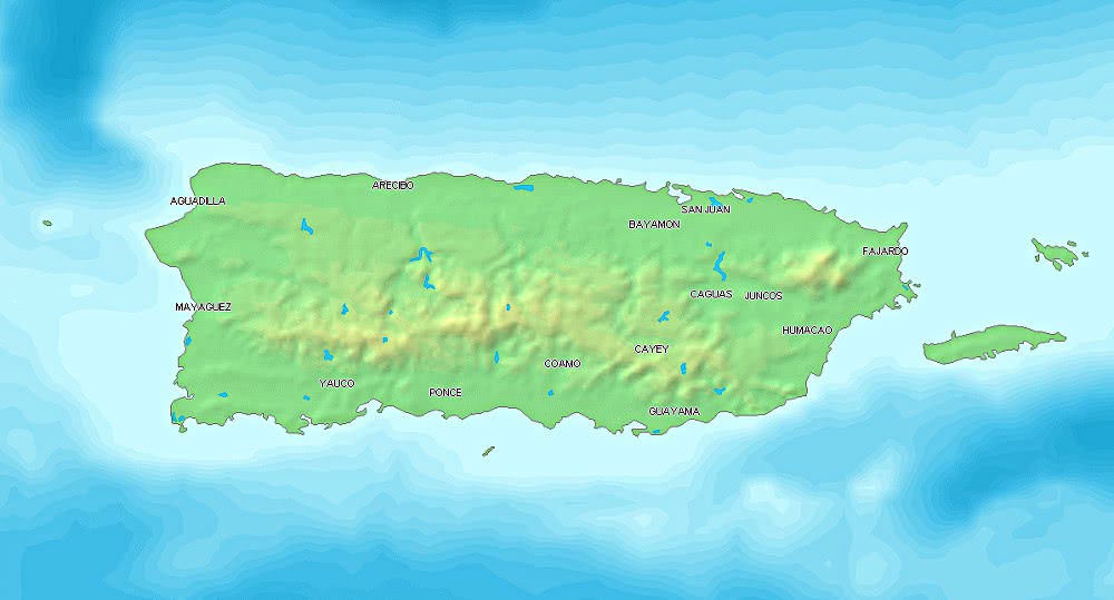 Puerto Rico topographic