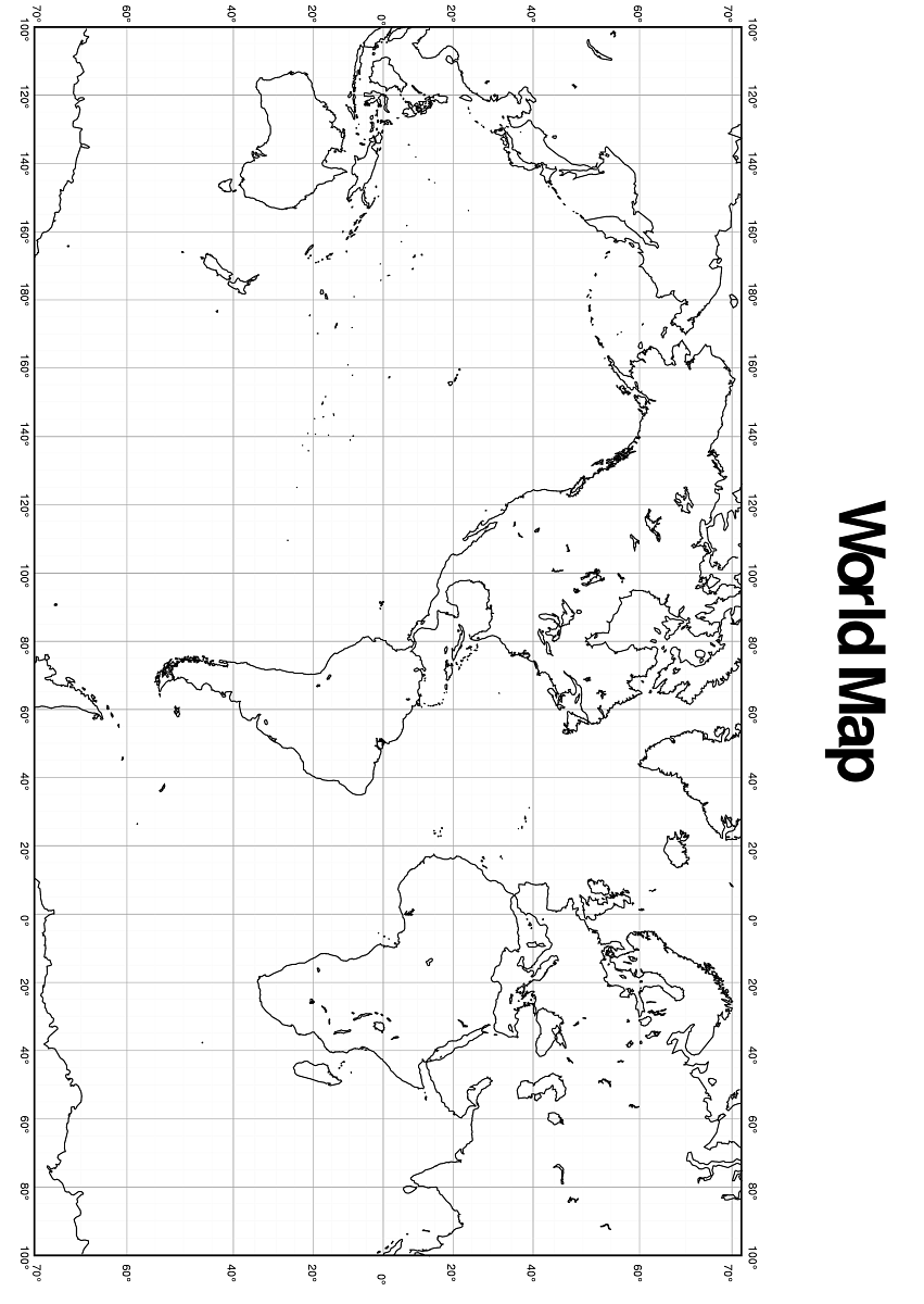World Map With Latitude And Longitude Lines