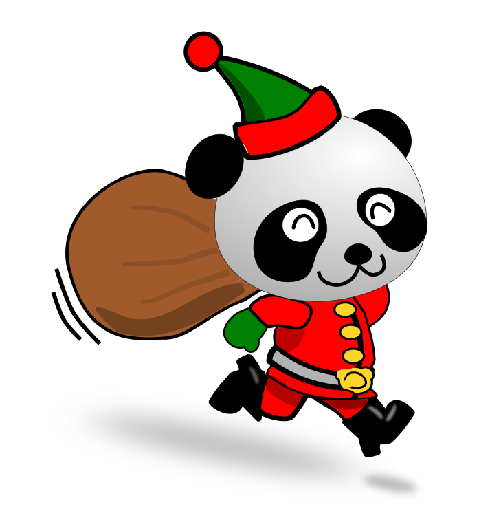 clipart panda christmas - photo #4