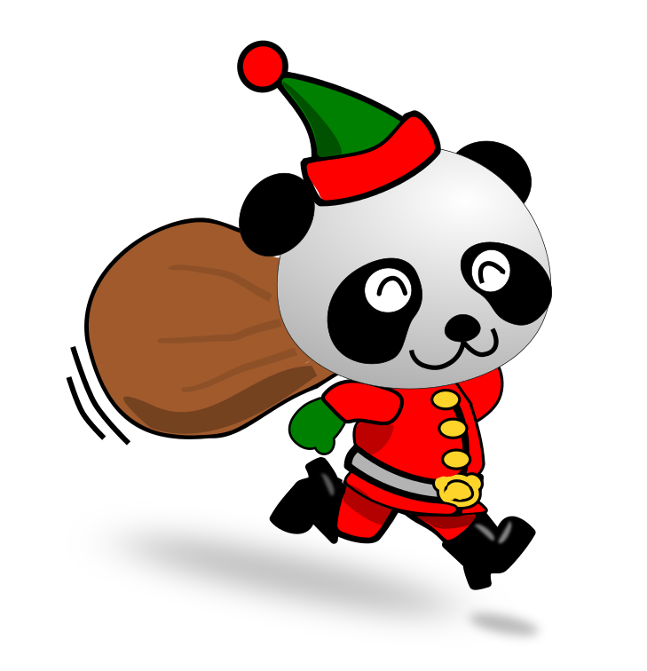 clipart panda santa - photo #3