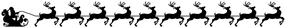 Santa sleigh reindeer extended