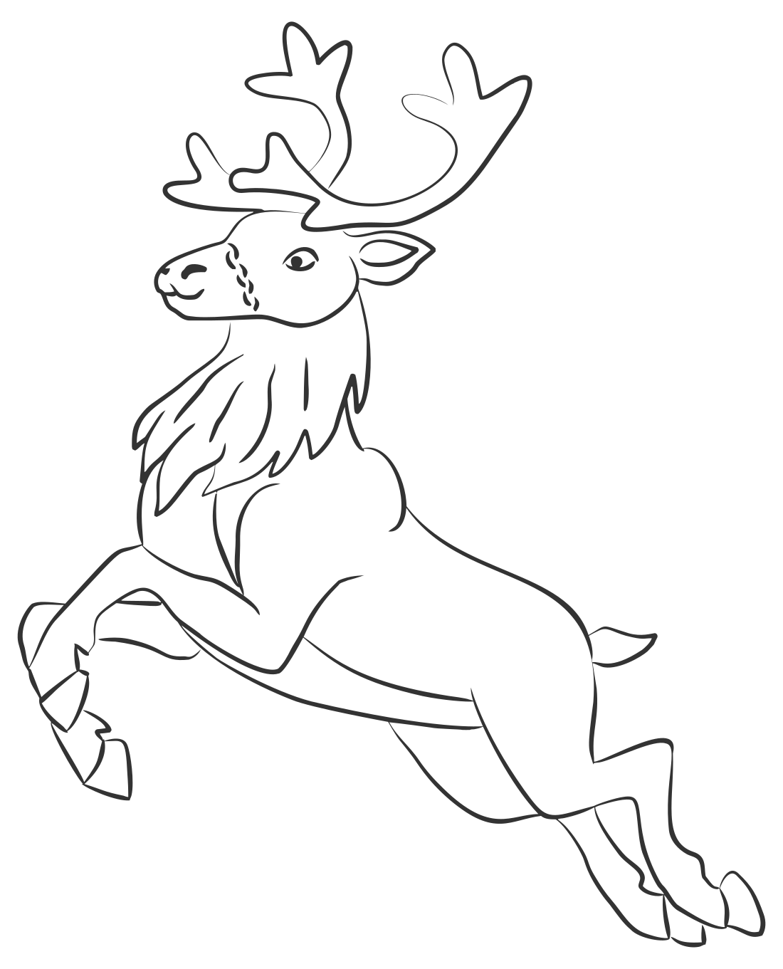 reindeer lineart