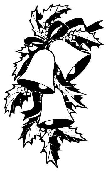 clip art holly leaves black and white - photo #28
