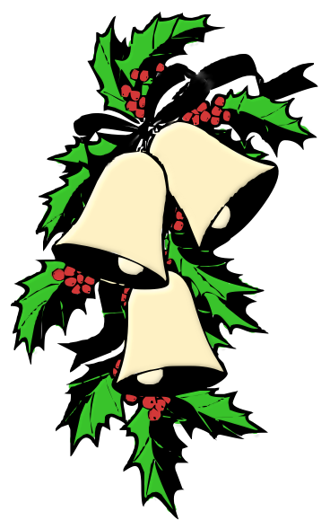 clipart christmas bells holly - photo #28
