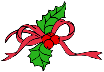 ribbon with holly red