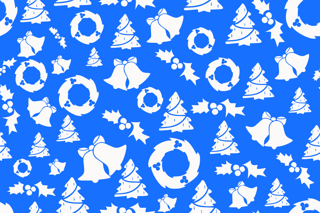 Christmas background seamless blue