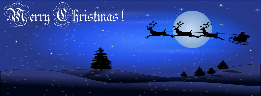 facebook cover Christmas sleigh