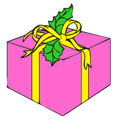 package gold ribbon and pink