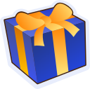 gift box icon blue