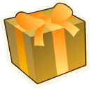 gift box icon gold