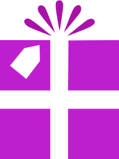 present purple tag