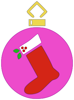 ornament stocking pink