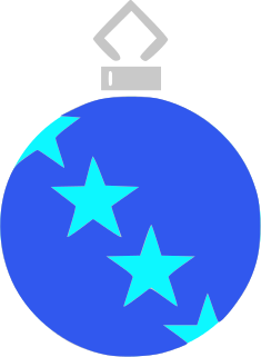 ornament 2 blue cyan