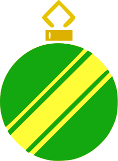 ornament angle stripe green yellow