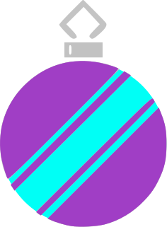 ornament angle stripe purple cyan