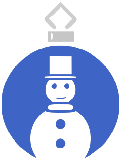 ornament snowman blue
