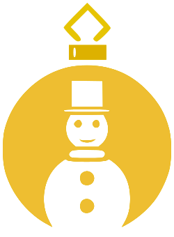 ornament snowman gold