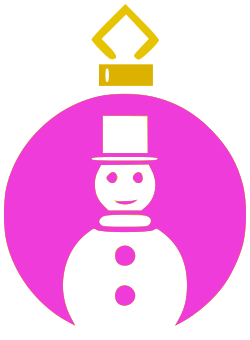 ornament snowman pink